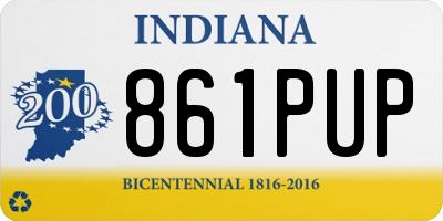 IN license plate 861PUP