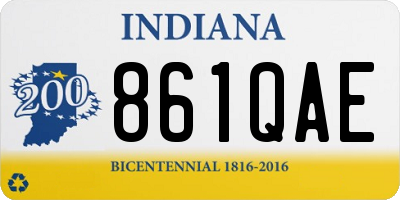 IN license plate 861QAE