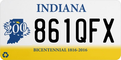 IN license plate 861QFX
