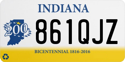 IN license plate 861QJZ
