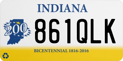 IN license plate 861QLK