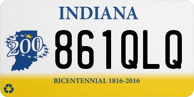 IN license plate 861QLQ