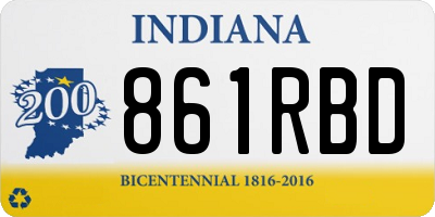 IN license plate 861RBD