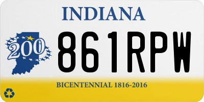 IN license plate 861RPW