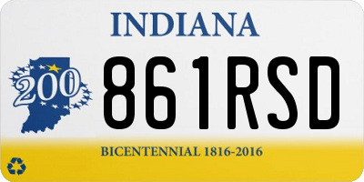 IN license plate 861RSD