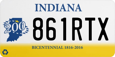 IN license plate 861RTX
