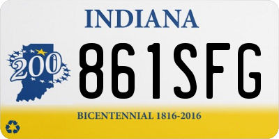 IN license plate 861SFG