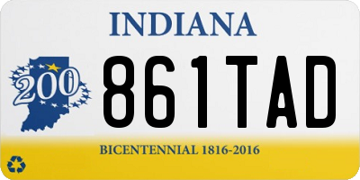 IN license plate 861TAD