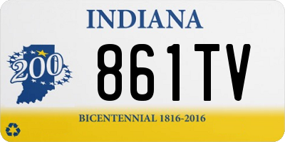 IN license plate 861TV