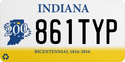 IN license plate 861TYP