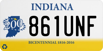 IN license plate 861UNF
