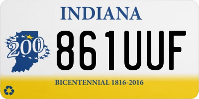 IN license plate 861UUF