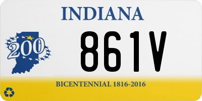 IN license plate 861V