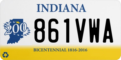 IN license plate 861VWA