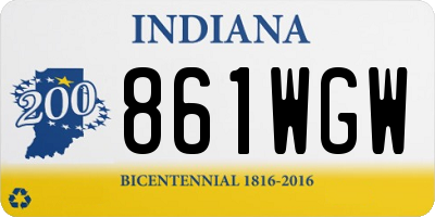 IN license plate 861WGW