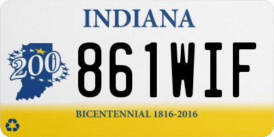 IN license plate 861WIF