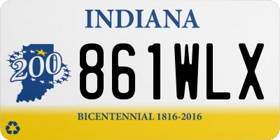 IN license plate 861WLX