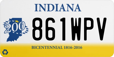 IN license plate 861WPV