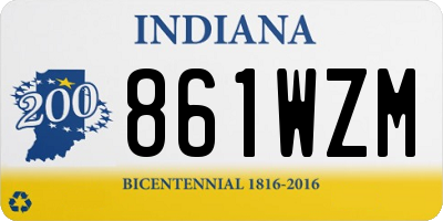 IN license plate 861WZM