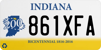 IN license plate 861XFA