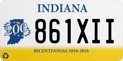 IN license plate 861XII