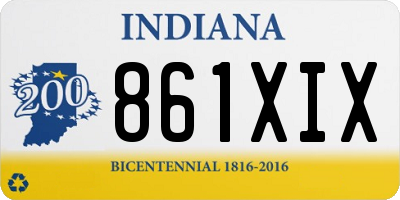 IN license plate 861XIX