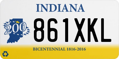 IN license plate 861XKL