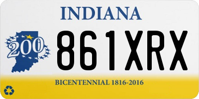 IN license plate 861XRX