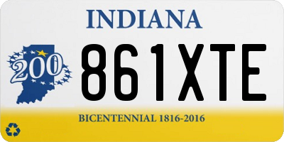 IN license plate 861XTE
