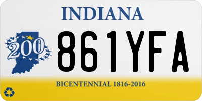 IN license plate 861YFA