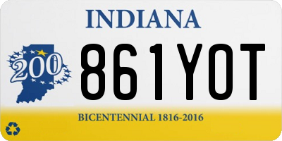 IN license plate 861YOT