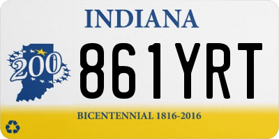 IN license plate 861YRT