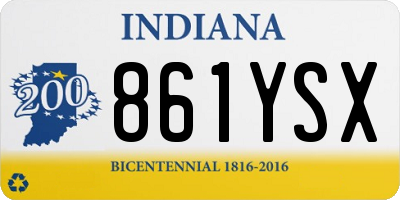 IN license plate 861YSX