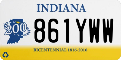 IN license plate 861YWW