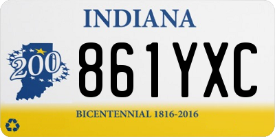 IN license plate 861YXC