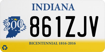 IN license plate 861ZJV