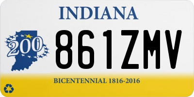 IN license plate 861ZMV