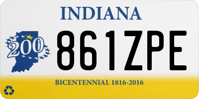 IN license plate 861ZPE