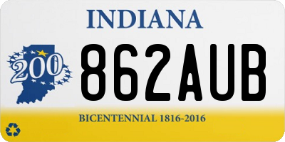 IN license plate 862AUB