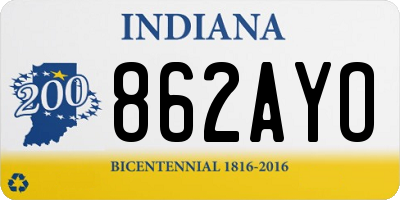 IN license plate 862AYO