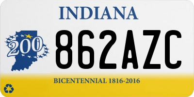 IN license plate 862AZC