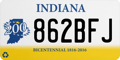 IN license plate 862BFJ