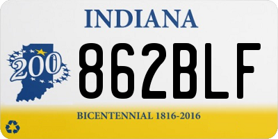 IN license plate 862BLF