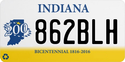 IN license plate 862BLH