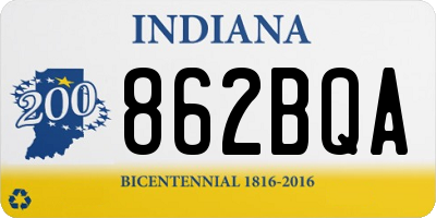 IN license plate 862BQA