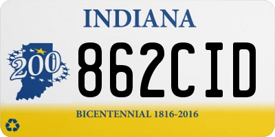 IN license plate 862CID
