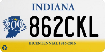 IN license plate 862CKL