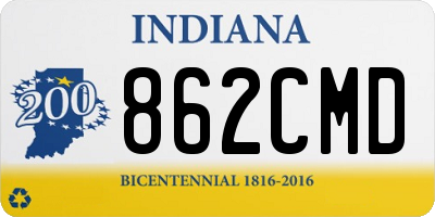 IN license plate 862CMD