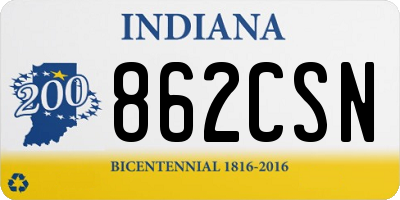 IN license plate 862CSN