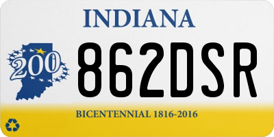 IN license plate 862DSR